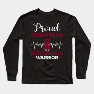 Proud Grandma Of A Sickle Cell Warrior Sickle Cell Awareness Long Sleeve T-Shirt